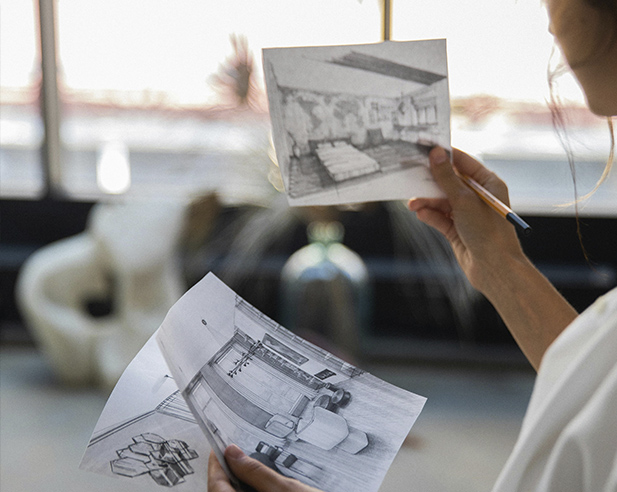 Reunión de diseño con clientes en nuestro estudio